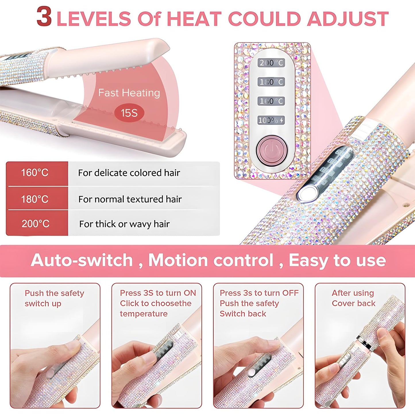 Cordless Diamond Hair Straightener