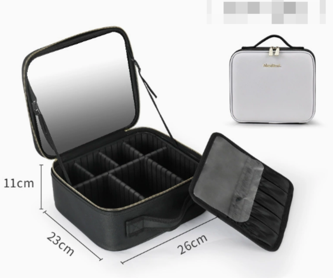 Beauty Essentials Organizer With LED Screen Mirror