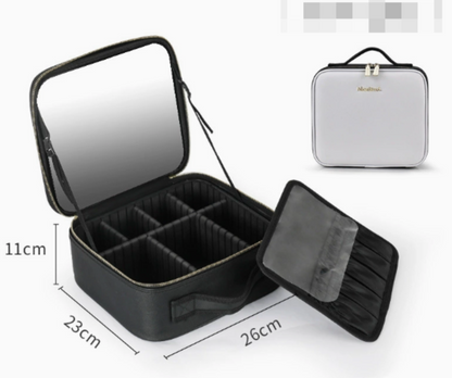 Beauty Essentials Organizer With LED Screen Mirror