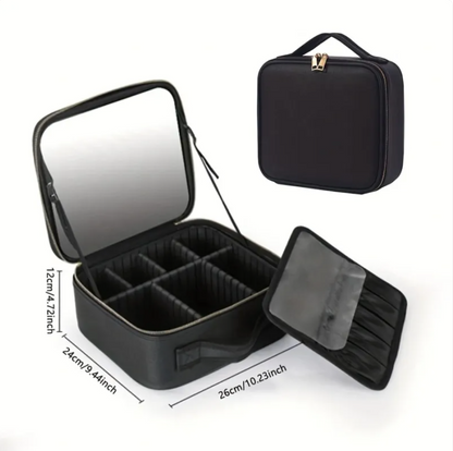 Beauty Essentials Organizer With LED Screen Mirror